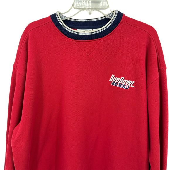 Bud Bowl 2000 Beer Vintage Sweatshirt Sweater Mens XL Diport Embroidered - Picture 2 of 15